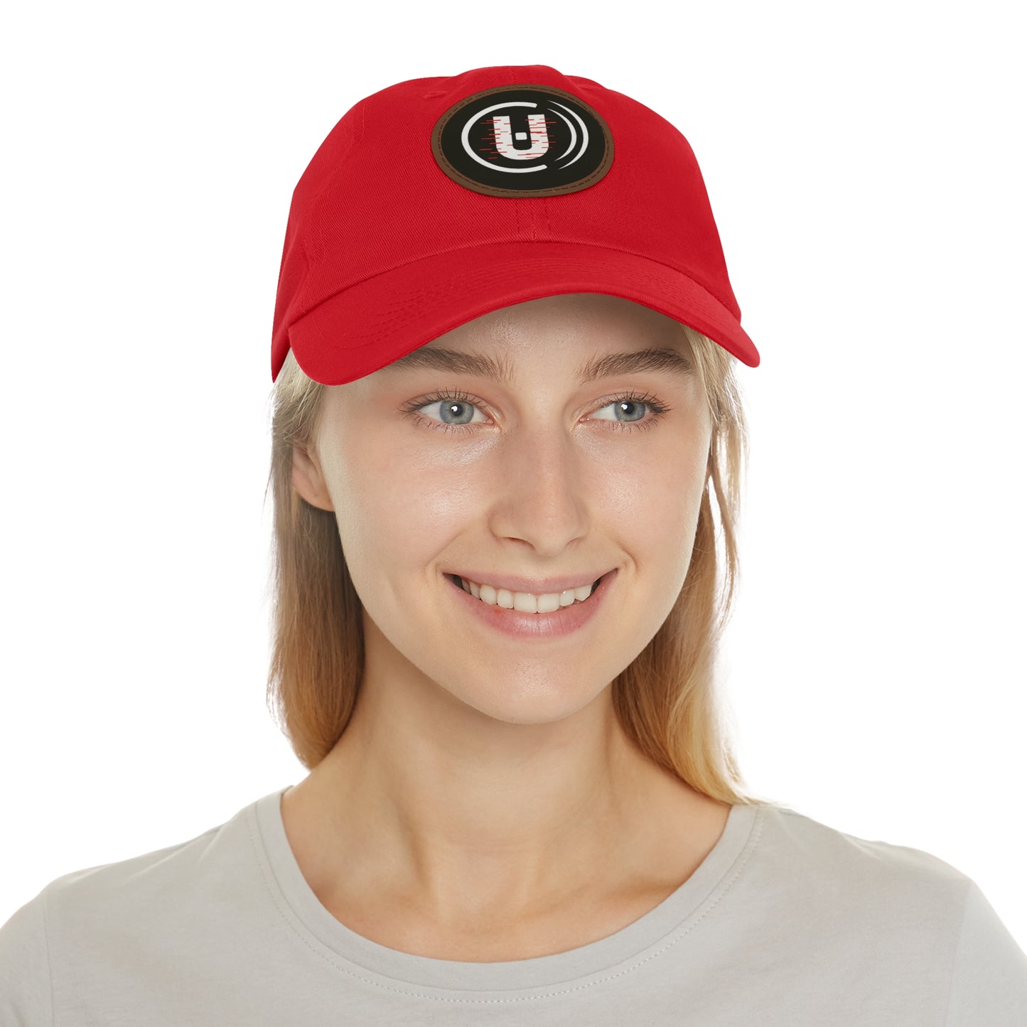 Dad Hat with Round Leather Patch - Unfitware Symbol