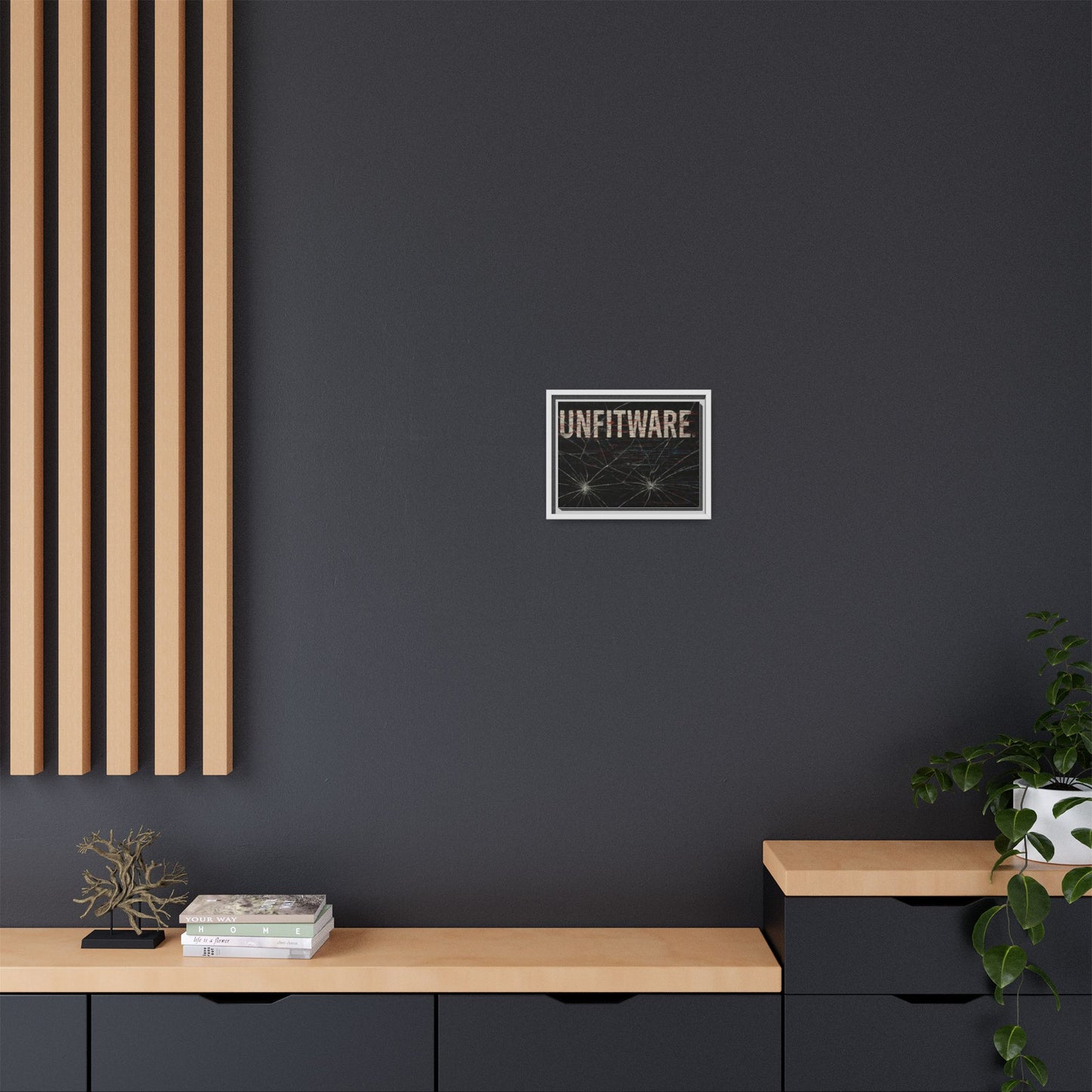 Framed Canvas Art Print - Unfitware - Modern Wall Decor, Unique Gift for Art Lovers, Home Decor, Gallery Wall