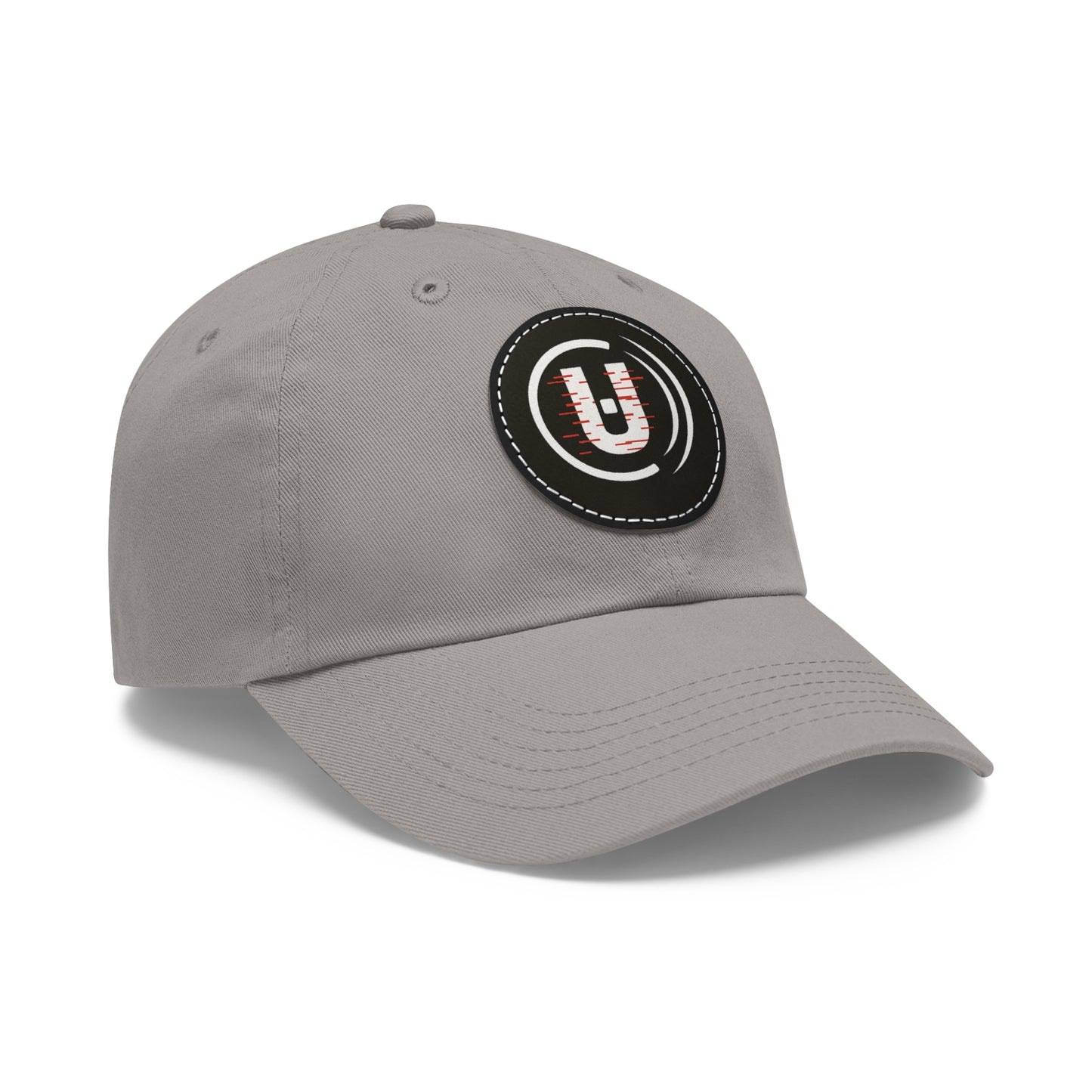 Dad Hat with Round Leather Patch - Unfitware Symbol