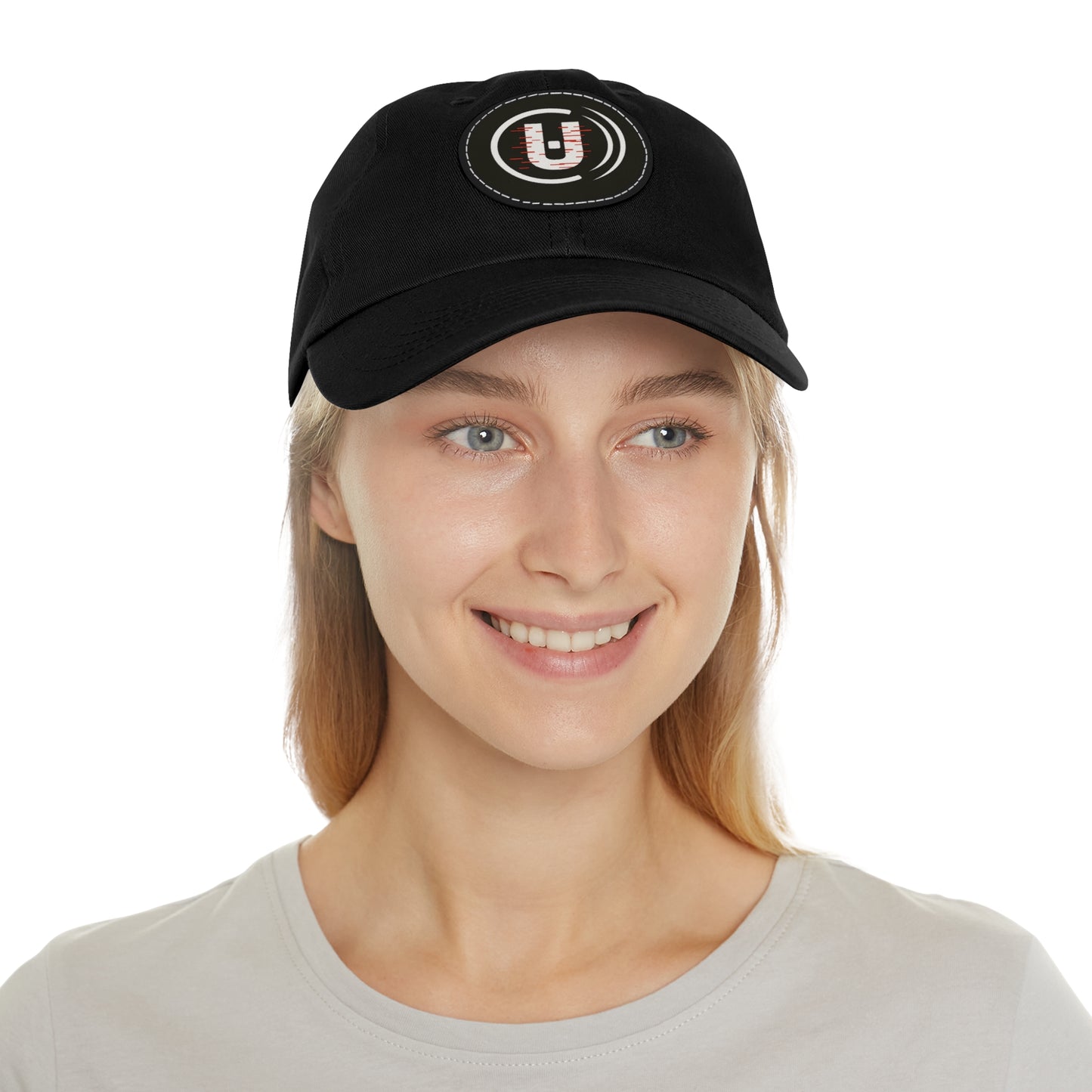 Dad Hat with Round Leather Patch - Unfitware Symbol