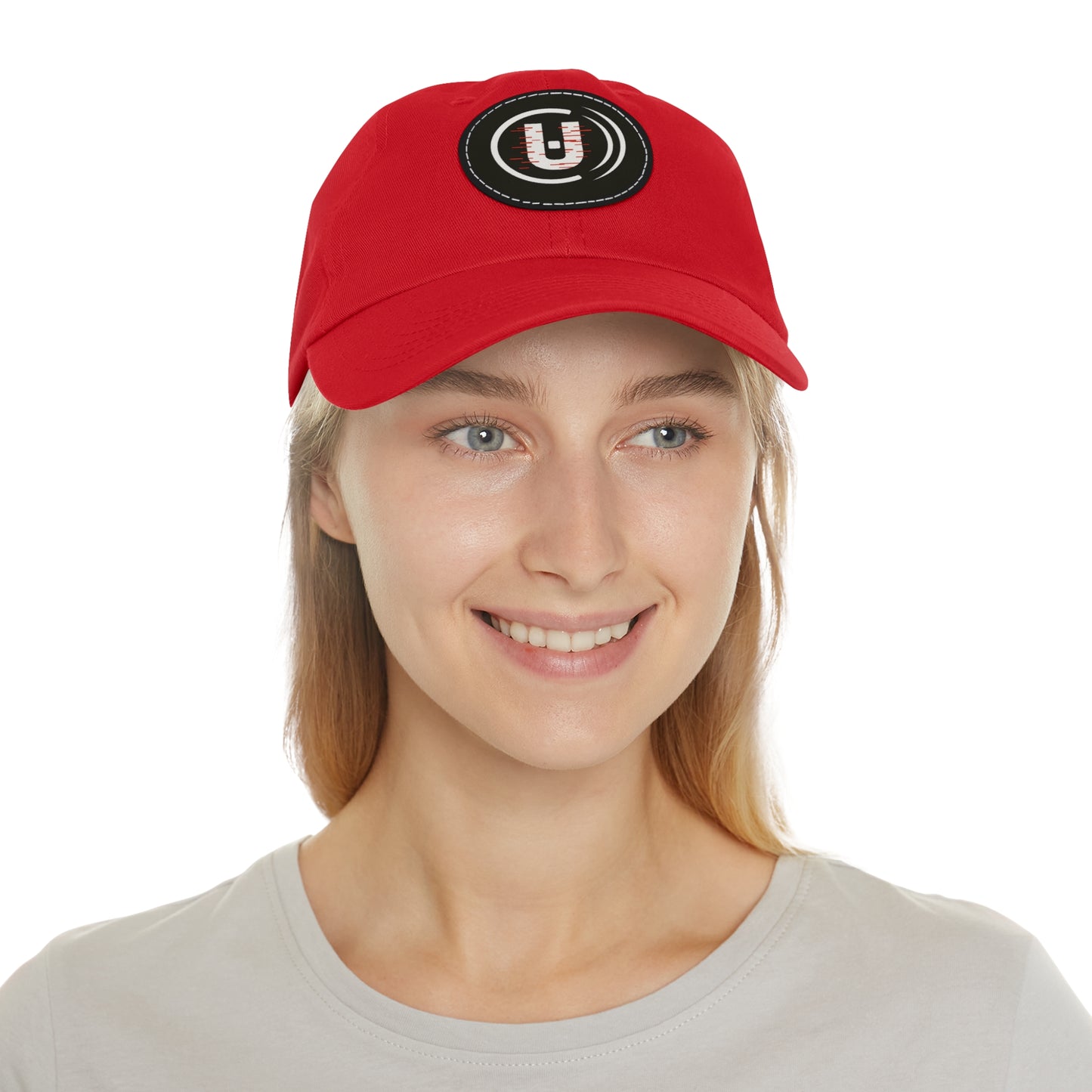 Dad Hat with Round Leather Patch - Unfitware Symbol