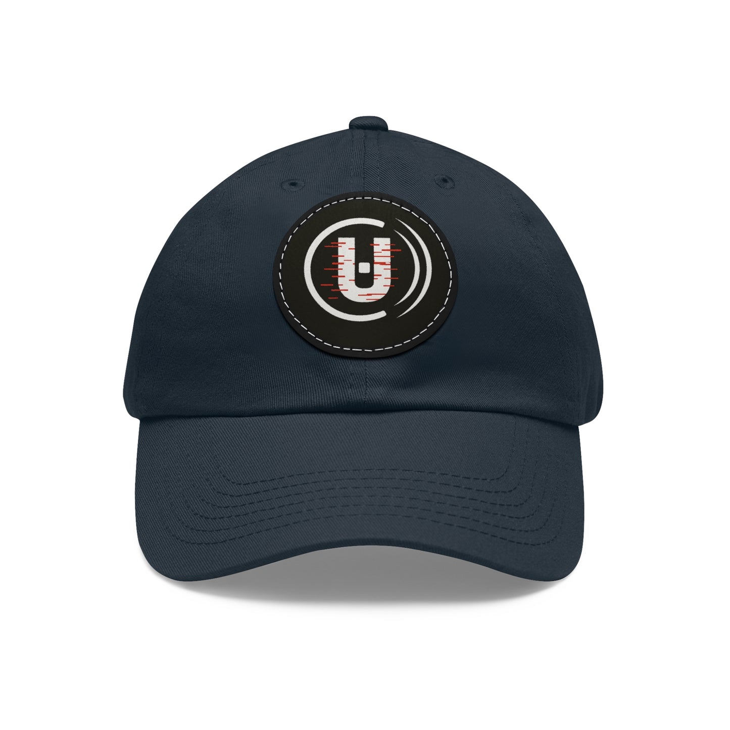 Dad Hat with Round Leather Patch - Unfitware Symbol