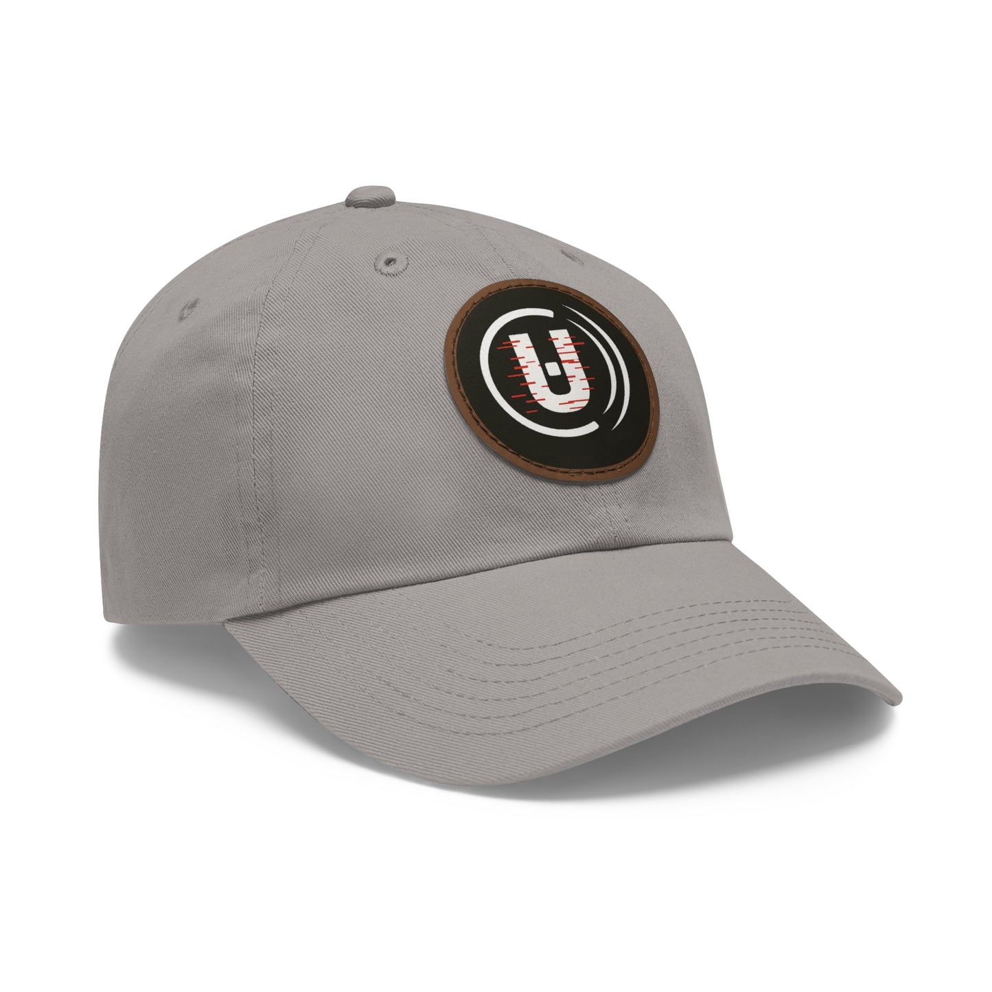 Dad Hat with Round Leather Patch - Unfitware Symbol