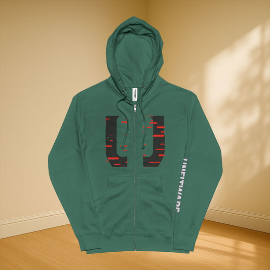 Unisex Fleece Zip Up Hoodie
