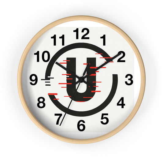 Modern Minimalist Wall Clock with Unique Red Design