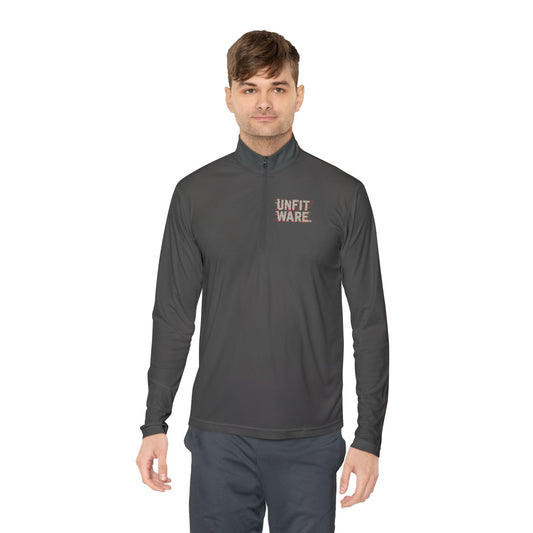 Unisex Quarter-Zip Pullover - Log Out, Drop In, Reclaim - Cozy Activewear for Outdoor Adventures, Athleisure, Gift Idea