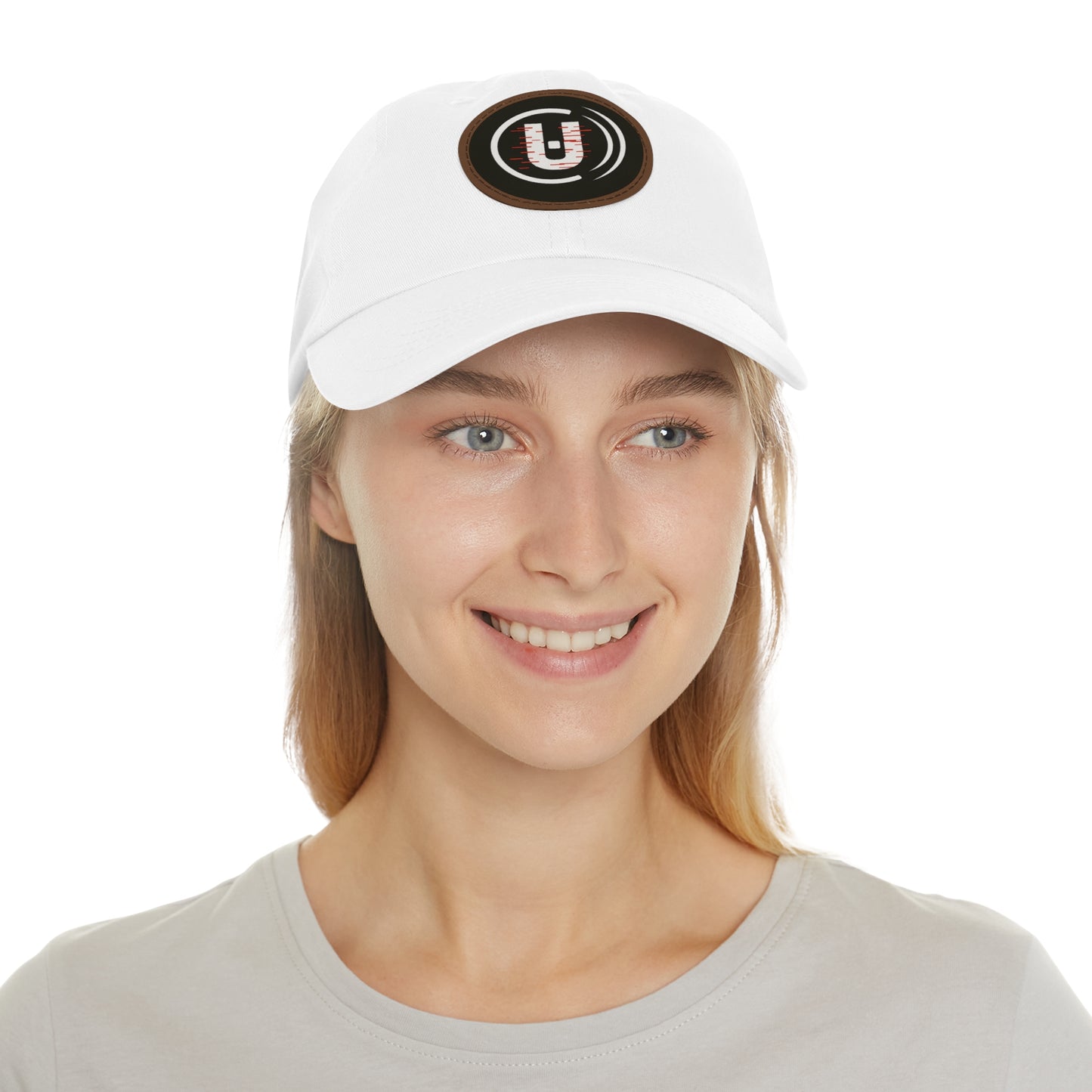 Dad Hat with Round Leather Patch - Unfitware Symbol