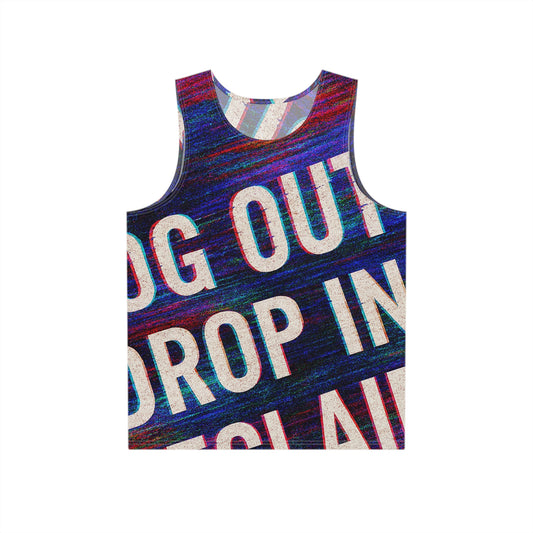 Men's Graphic Tank Top - Log Out Drop In Reclaim